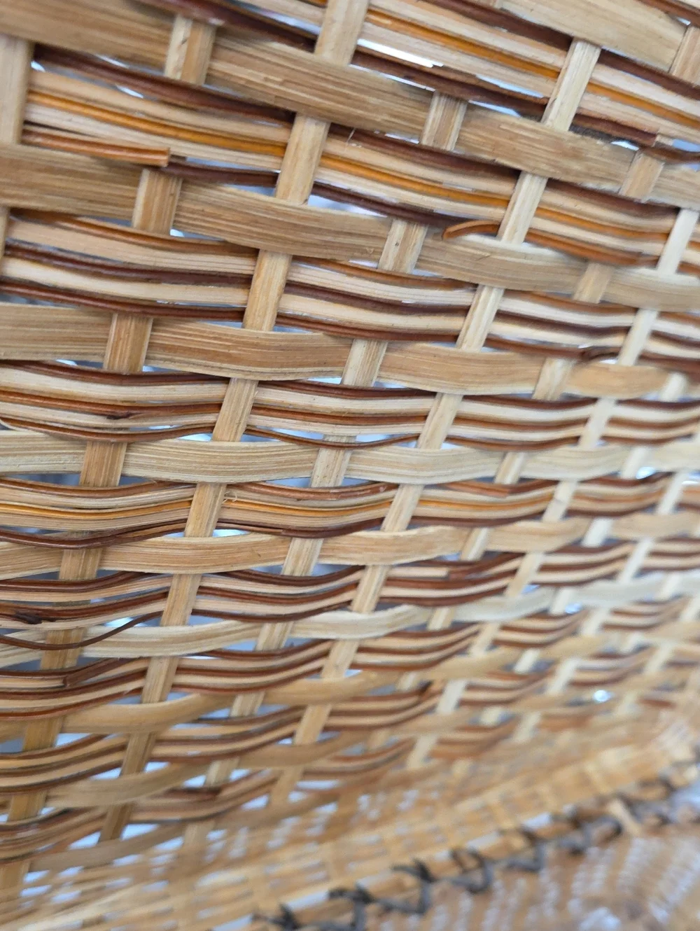 Vintage Nesting Wicker Rattan Suitcases Storage Baskets - Made in Philippines